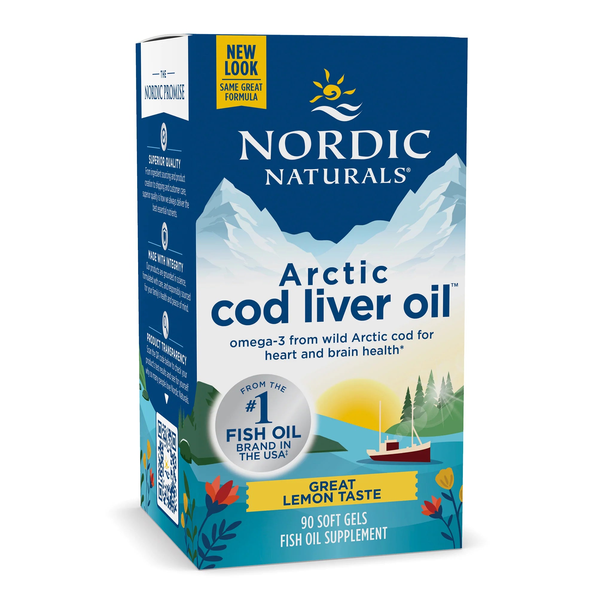 Nordic Naturals Arctic Cod Liver Oil Lemon 90softgels