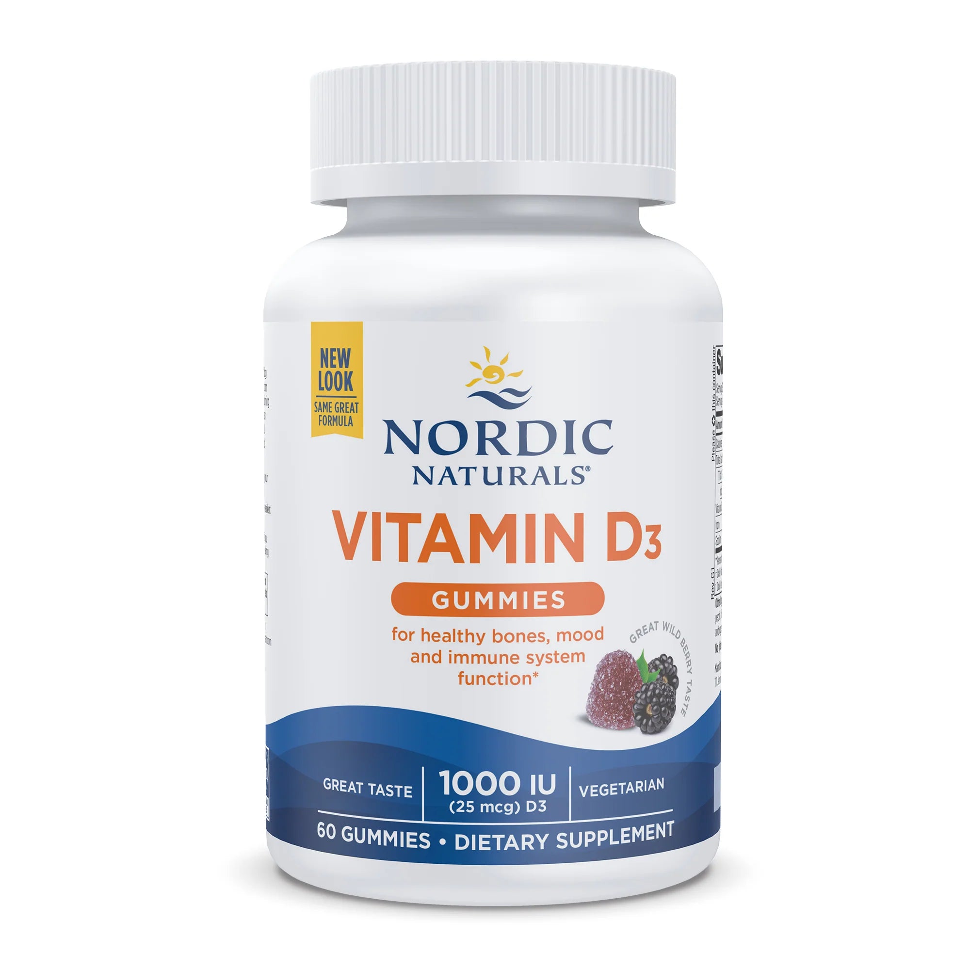 Nordic Naturals Vitamin D3 Gummies Wildberry 60gummies