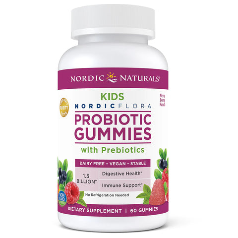 Nordic Naturals Kids Nordic Flora Probiotic Gummies Merry Berry Punch 60gummies