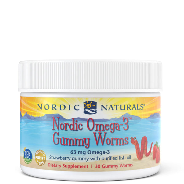 Nordic Naturals Nordic Omega-3 Gummy Worms Strawberry 30worms