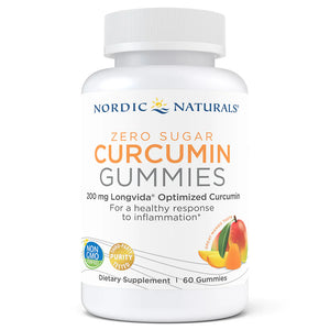 Nordic Naturals Zero Sugar Curcumin Gummies Mango 60gummies