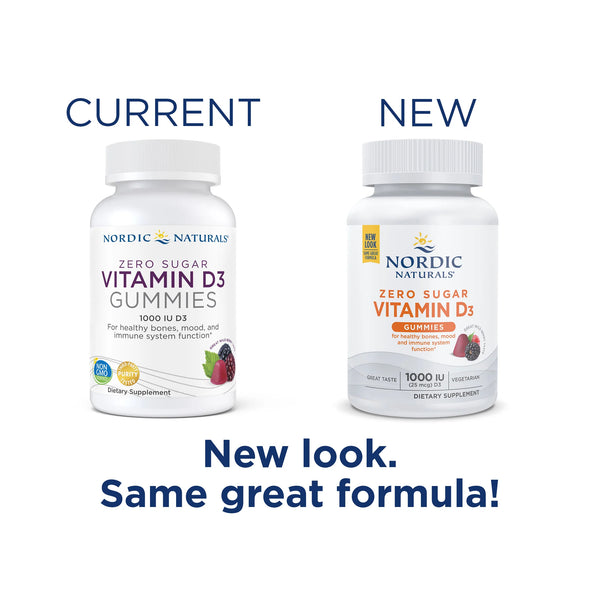 Nordic Naturals Zero Sugar Vitamin D3 Gummies 60gummies