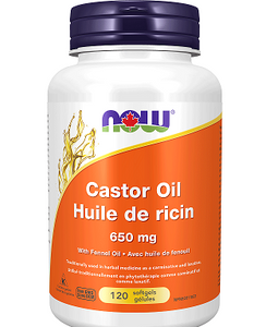 Now Castor Oil 650 mg 120sgels