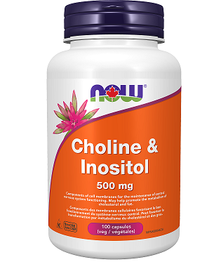 Now Choline and Inositol 500 mg 100caps