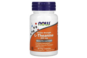 Now L-Theanine, Double Strength 200 mg 60Veg Capsules