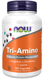 Now Tri-Amino (L-Arginine L-Ornithine L-Lysine) 120caps