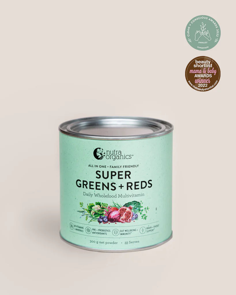 Nutra Organics Super Greens + Reds 300gm