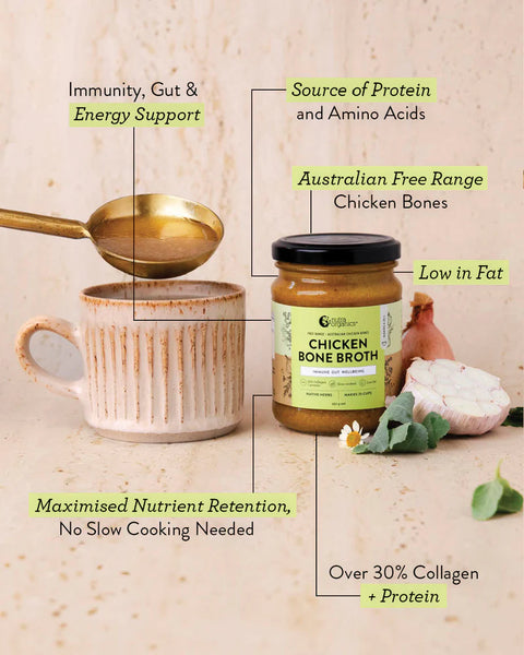 Nutra Organics Chicken Bone Broth Concentrate Native Herbs 250gm - 20% off