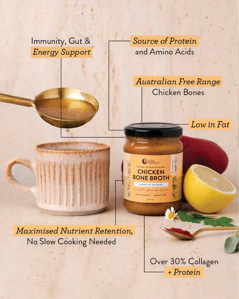 Nutra Organics Chicken Bone Broth Concentrate Lemon & Paprika 250gm - 20% off
