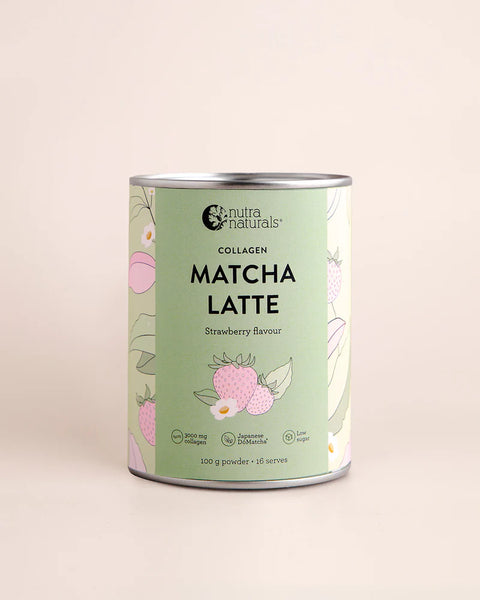 Nutra Organics Collagen Strawberry Matcha Latte 100gm