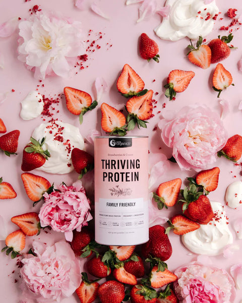 Nutra Organics Thriving Protein Strawberries & Cream 450gm