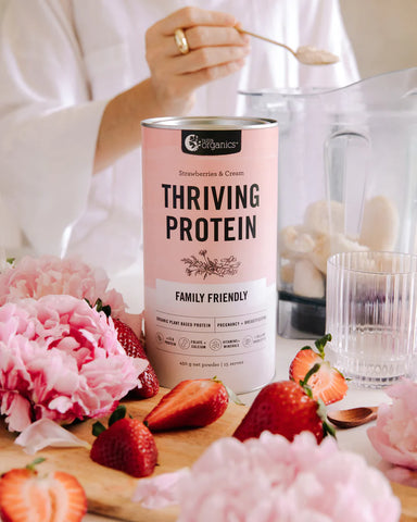 Nutra Organics Thriving Protein Strawberries & Cream 450gm - 20% off