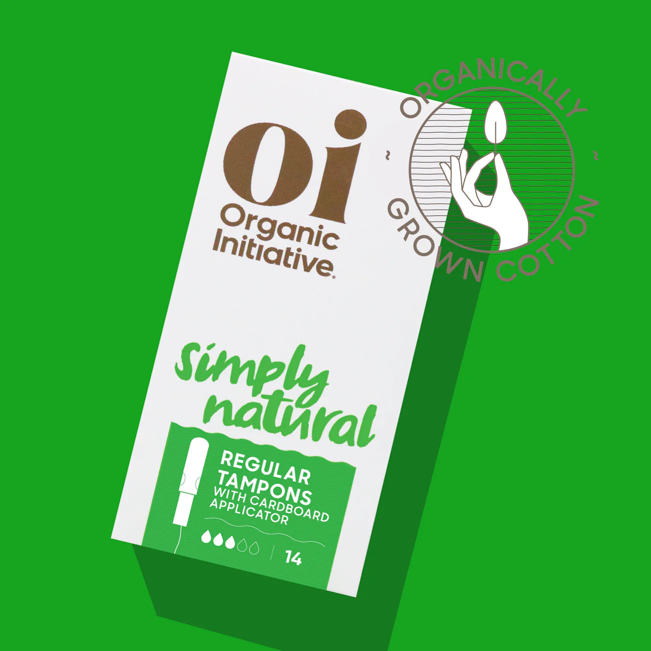Oi Organic Applicator Tampons. 14 regular applicator tampons
