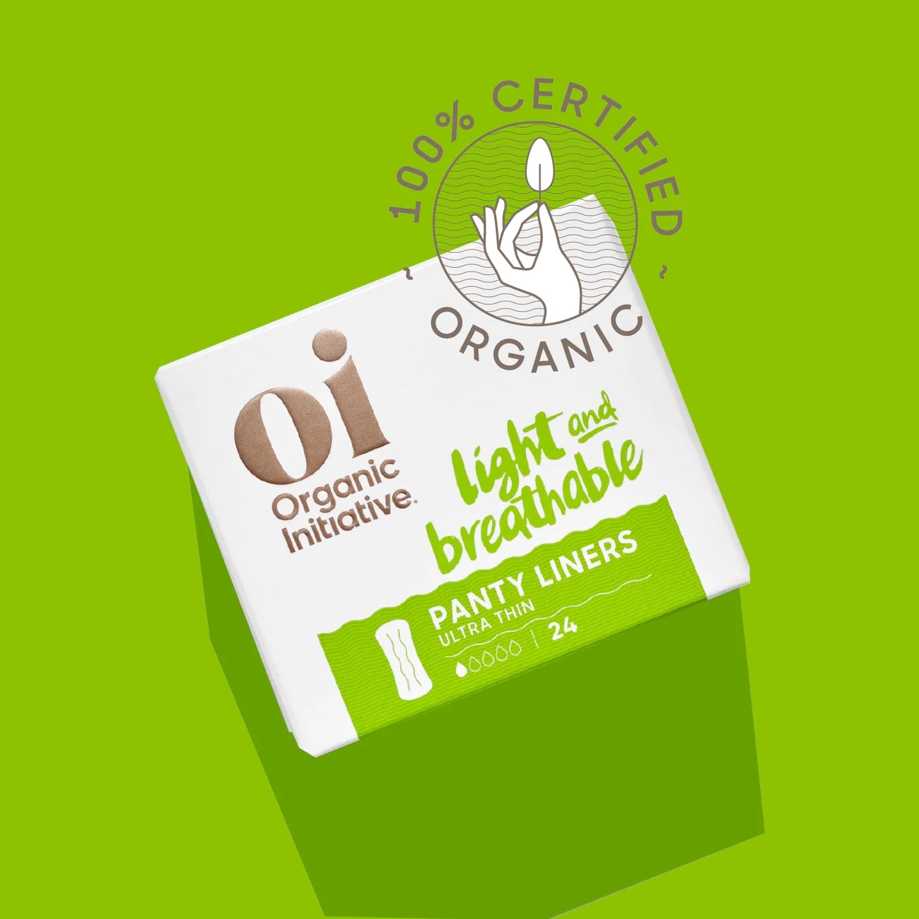 Oi Organic Panty Liners Ultra-thin. 24 ultra-thin panty liners