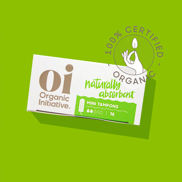 Oi Organic Non-applicator Tampons. 16 mini tampons