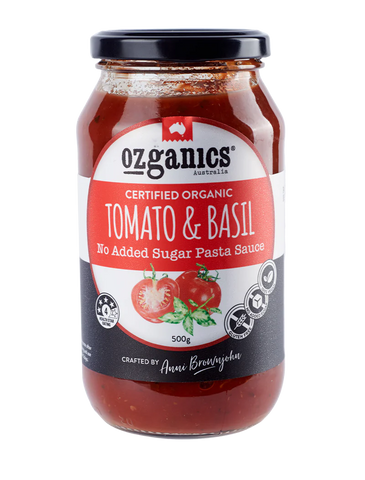 Ozganics Tomato & Basil Sauce 500gm