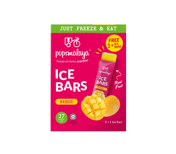 Pops Malaya Ice Bars Mango 6x bars 270ml