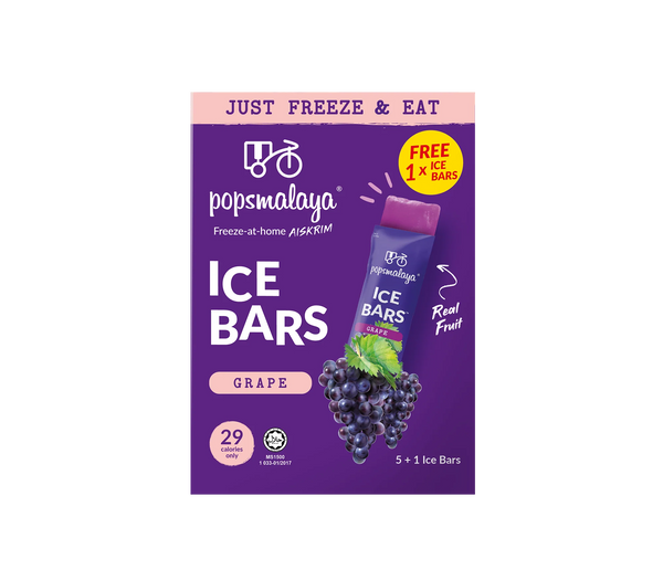 Pops Malaya Ice Bars Grape 6x bars 270ml