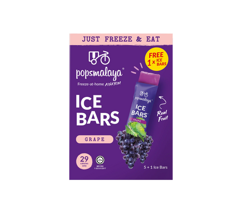 Pops Malaya Ice Bars Grape 6x bars 270ml