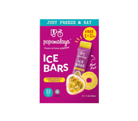 Pops Malaya Ice Bars Passionfruit Pineapple 6x bars 270ml