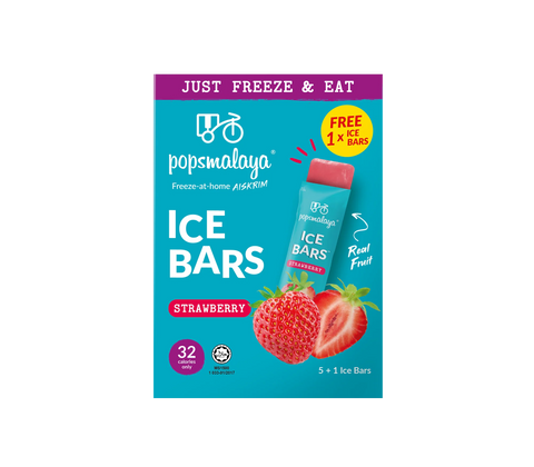 Pops Malaya Ice Bars Strawberry 6x bars 270ml