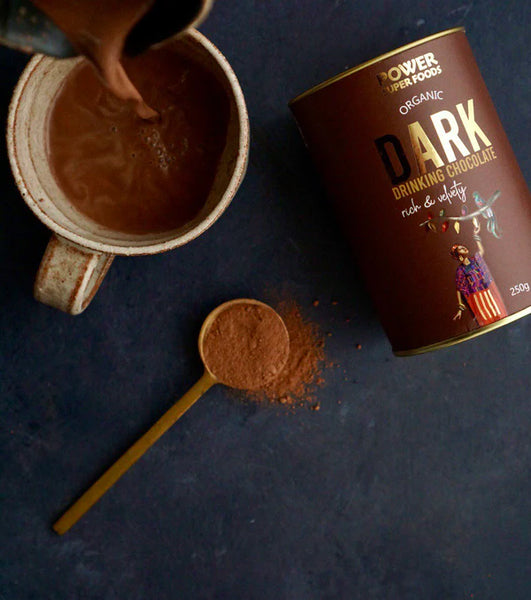 Power Superfoods Dark Drinking Chocolate - Certified Organic 250gm