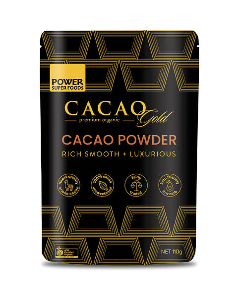 Power Superfoods Cacao GOLD Powder - Certified Organic 110gm