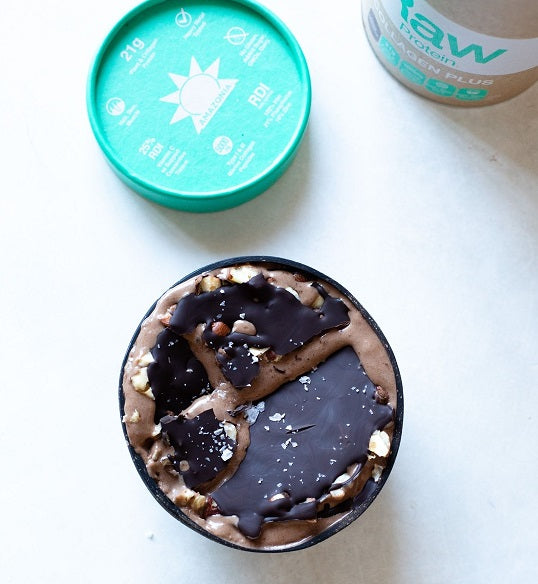 Amazonia Raw Collagen Plus Protein Choc Hazelnut 500gm