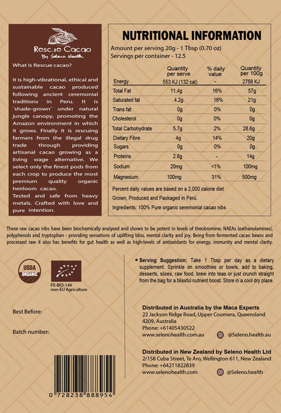 Seleno Raw Cacao Nibs