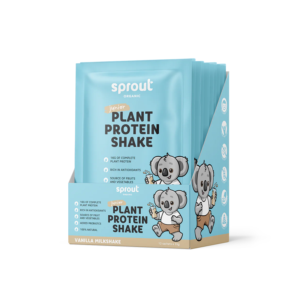 Sprout Organic Junior Plant Protein Shake Vanilla Sachet 35gm