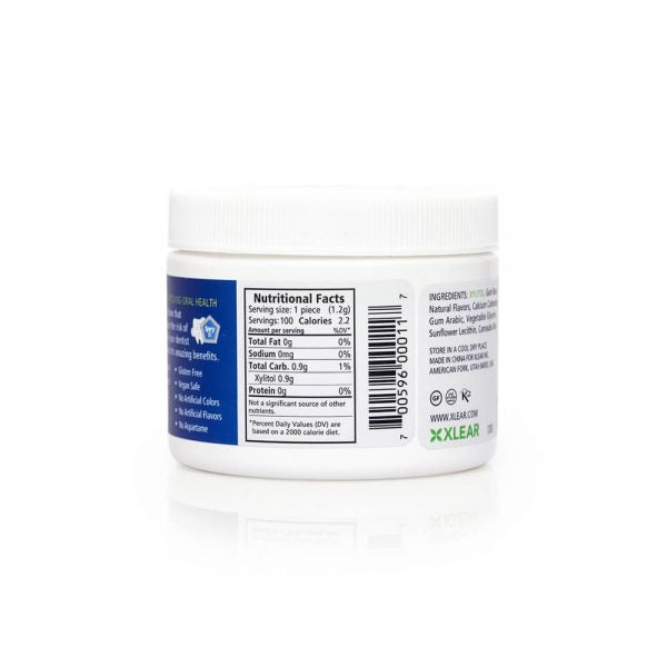 SPRY NATURAL PEPPERMINT XYLITOL GUM (SUGAR FREE) 100CT TUB