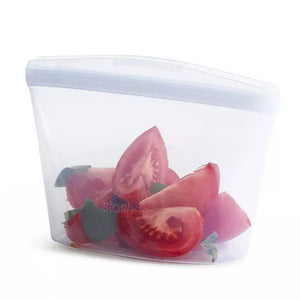 Stasher Reusable Silicone Clear 2-Cup Bowl 473ml