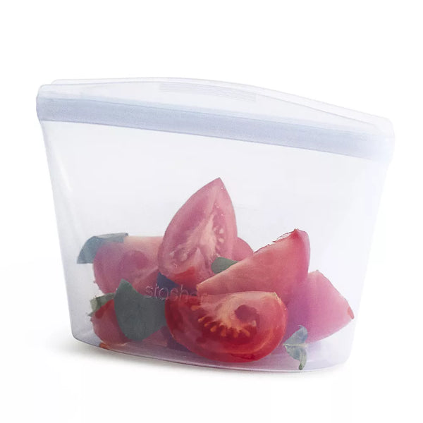 Stasher Reusable Silicone Clear 1-Cup Bowl 237ml