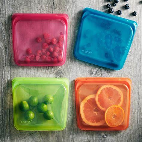 Stasher Reusable Silicone Sandwich Bag Green 450ml