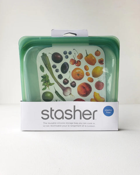 Stasher Reusable Silicone Sandwich Bag Jade 450ml