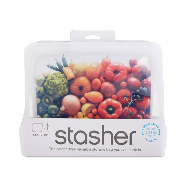 Stasher Bag STAND-UP MINI BAG - White - 30% off