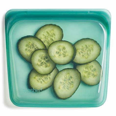 Stasher Reusable Silicone Sandwich Bag Jade 450ml