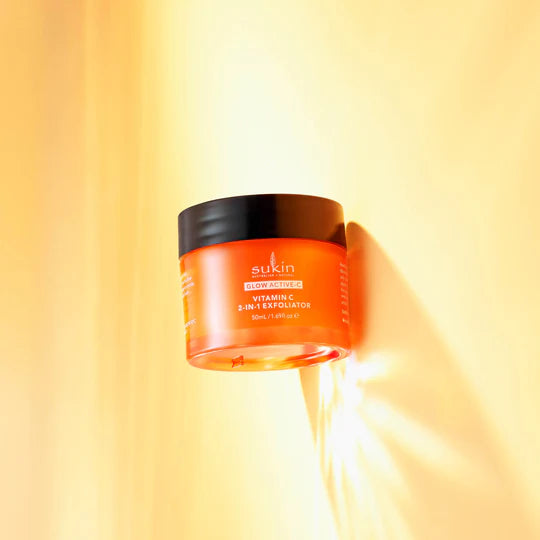 Sukin GLOW ACTIVE-C | VITAMIN C 2-IN-1 EXFOLIATOR | 50mL - 20% off