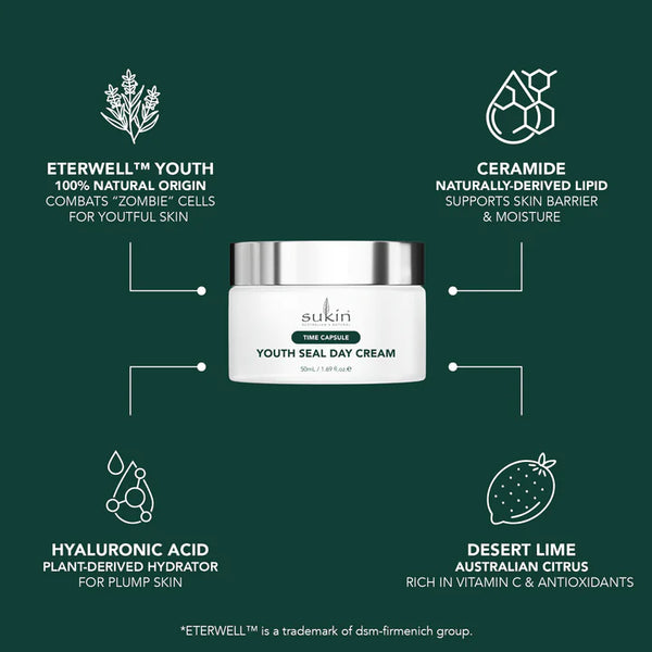 SUKIN TIME CAPSULE YOUTH SEAL DAY CREAM 50ML - 20% off