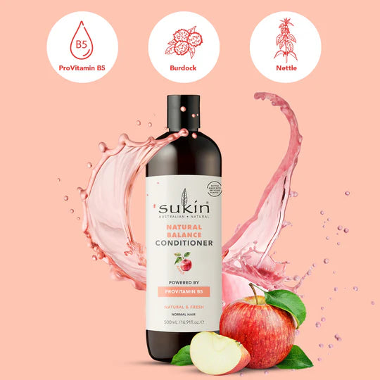 Sukin APPLE NATURAL BALANCE CONDITIONER | FRUITY HAIRCARE | 500ML - 20% off