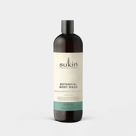 Sukin Body BOTANICAL BODY WASH | EUCALYPTUS & TEA TREE | 500 ML