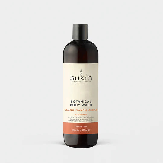 Sukin Body BOTANICAL BODY WASH | YLANG YLANG & CEDAR | 500 ML