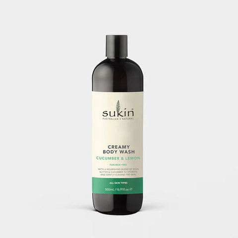 Sukin Body CREAMY BODY WASH | CUCUMBER & LEMON | 500 ML