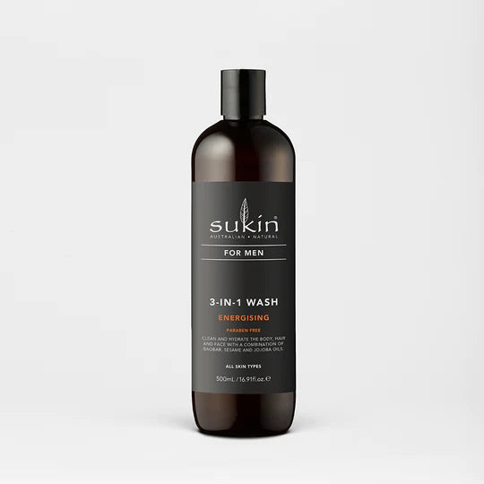 Sukin Body 3-IN-1 ENERGISING BODY WASH | FOR MEN | 500 ML - 30% OFF