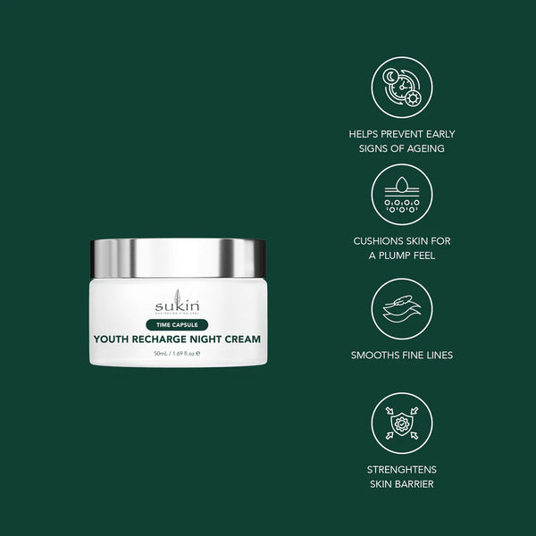SUKIN TIME CAPSULE YOUTH RECHARGE NIGHT CREAM 50ML - 20% off