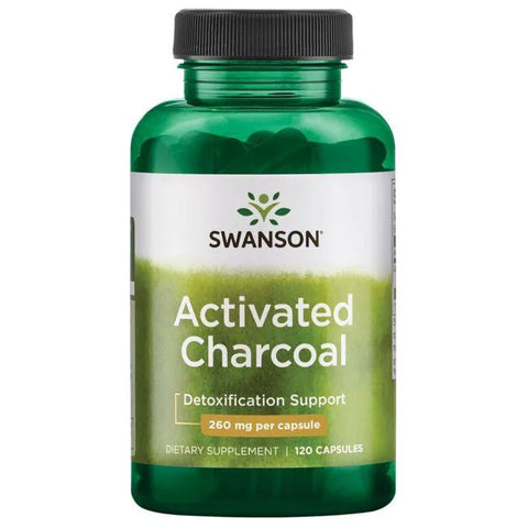 Swanson Activated Charcoal Premium 260mg 120caps
