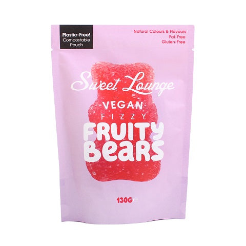 Sweet Lounge Vegan Fizzy Fruity Bears (Plastic-free) 130g
