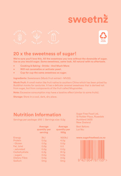 Sweetnz Monk Fruit Extract 40g