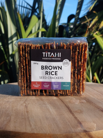 Titahi Brown Organic Rice Seed Crackers 200gm