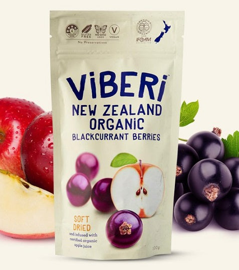 Viberi Soft Dried Organic Blackcurrants 100g